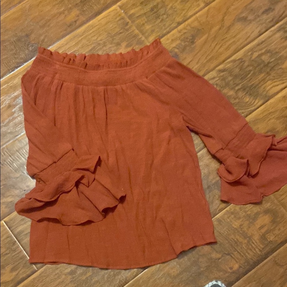Cocomo Petite Terracotta Blouse